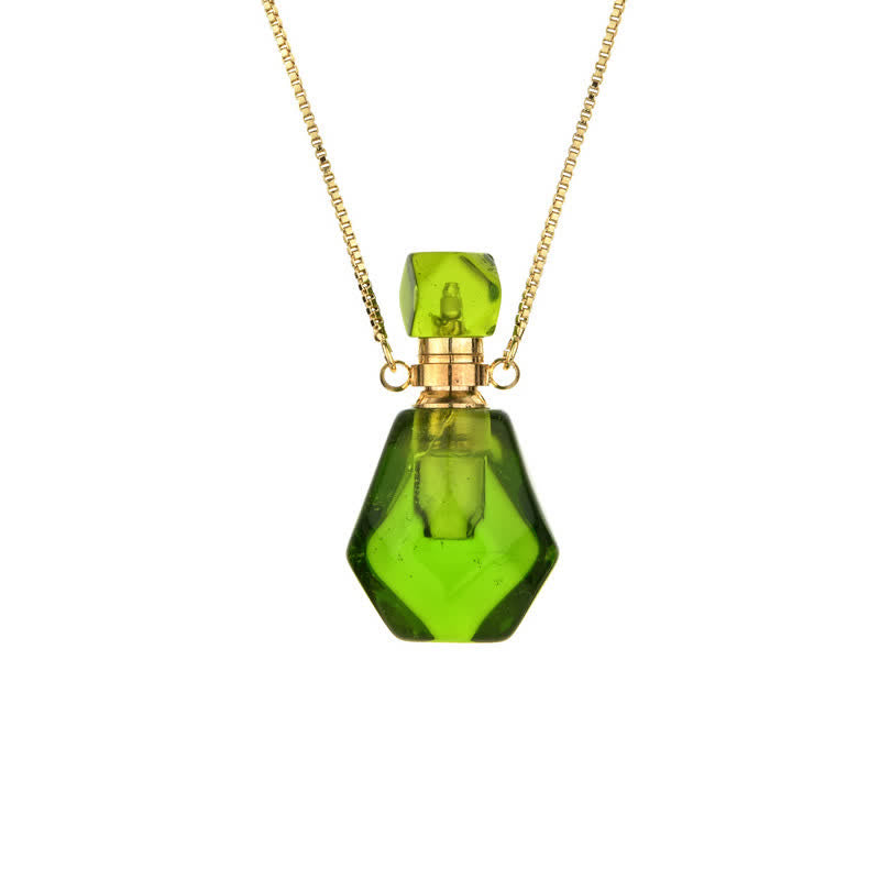 Kristallen Halsketting Parfumflesje Iridescerend Design