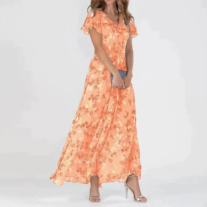 Zomerjurk Lange Jurk met Bloemenpatroon Vrouwen - Mode Vibes