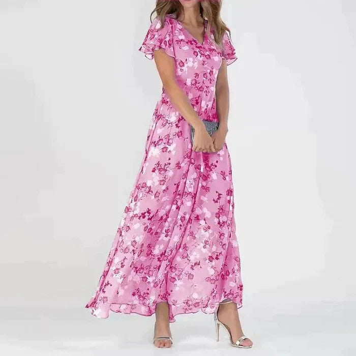 Zomerjurk Lange Jurk met Bloemenpatroon Vrouwen