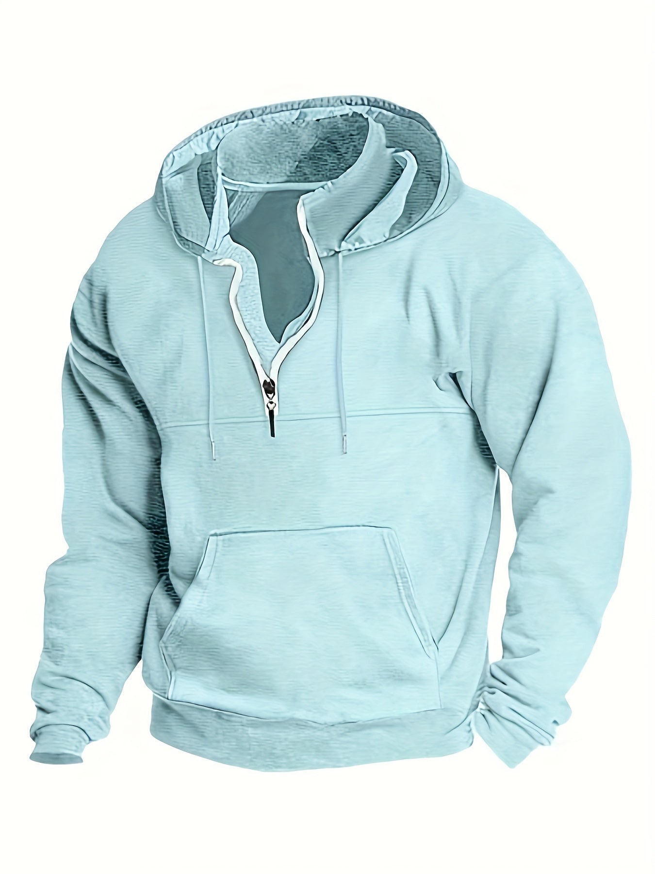 Heren Hoodie met Halve Rits Sportief Design