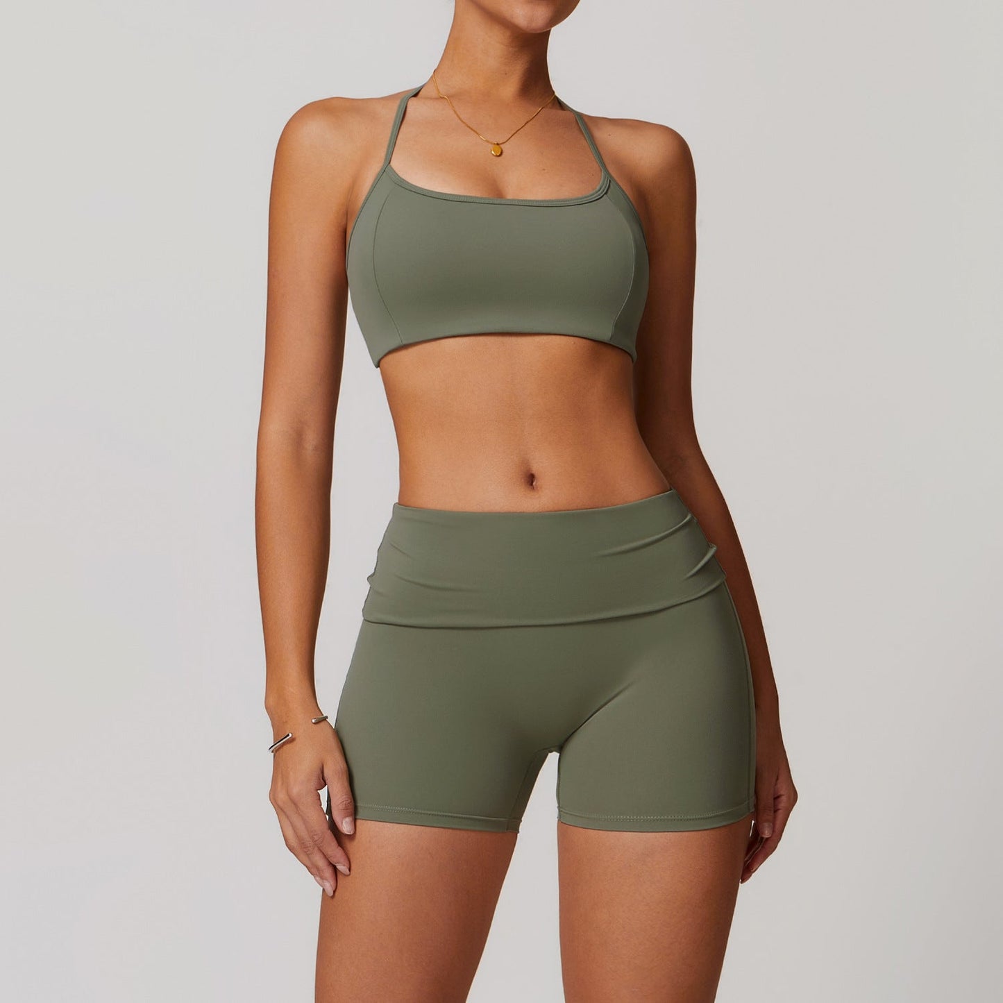 Yoga Set Dames Sneldrogend Naadloos met Short en Top - Mode Vibes