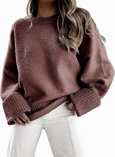 Dames Trui Oversized Zacht Met Ronde Hals