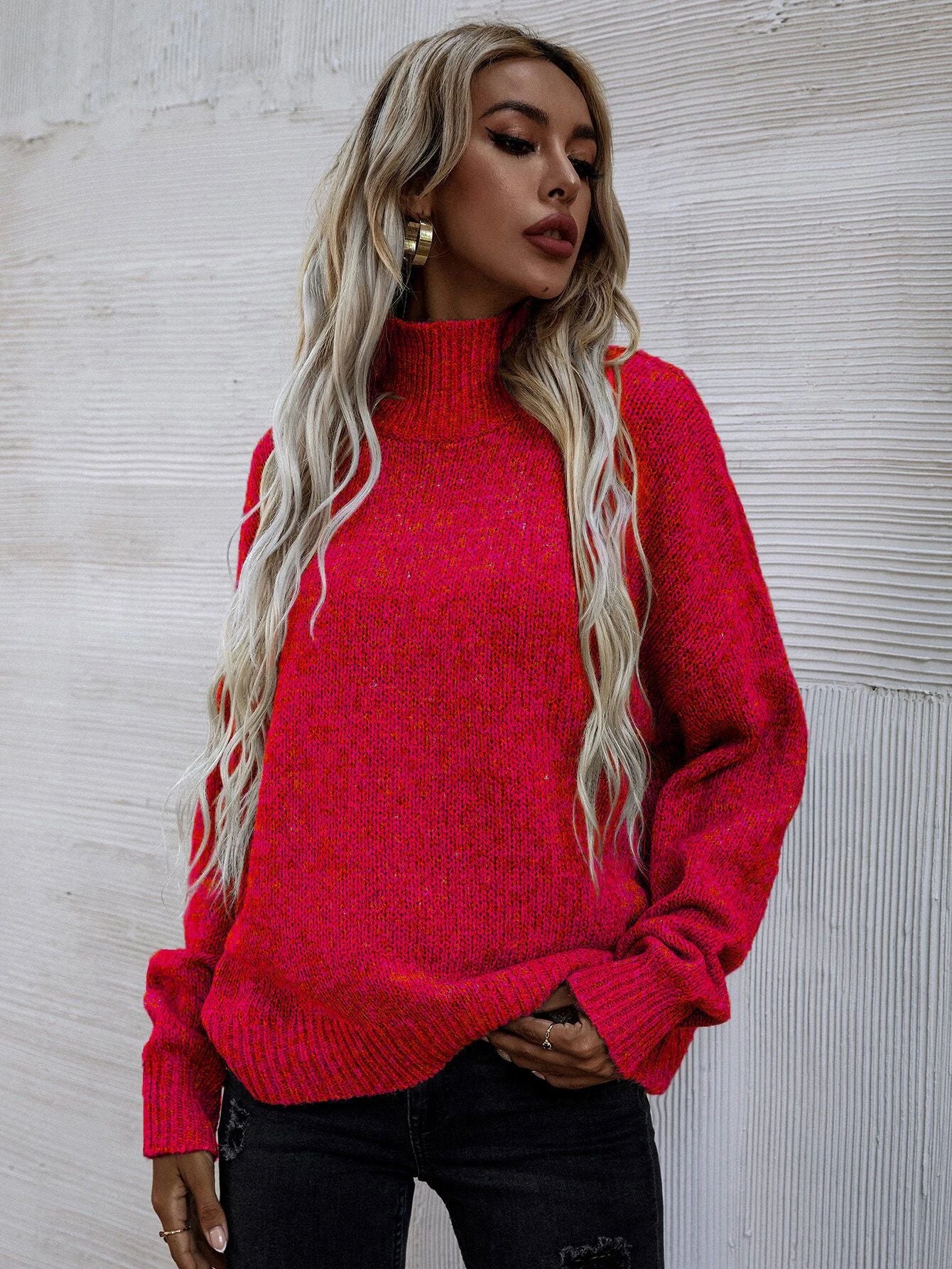 Dames Trui Gebreide Basic Col Rond Hals Elegante Stijl