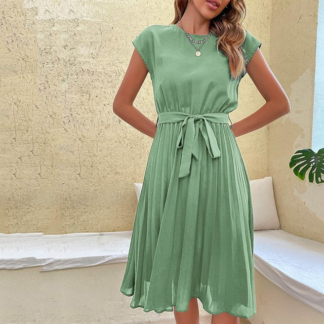Emma | Abito Plissettato Verde Menta da Cerimonia