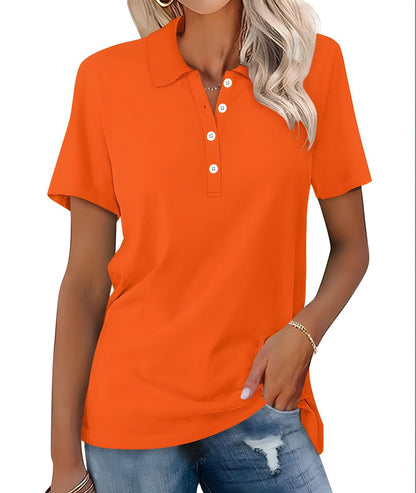 Dames Polo Top Kortemouw Basic Zomer