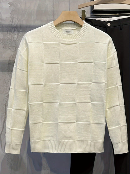 Gebreide Sweater Ronde Hals Stretch Mannen