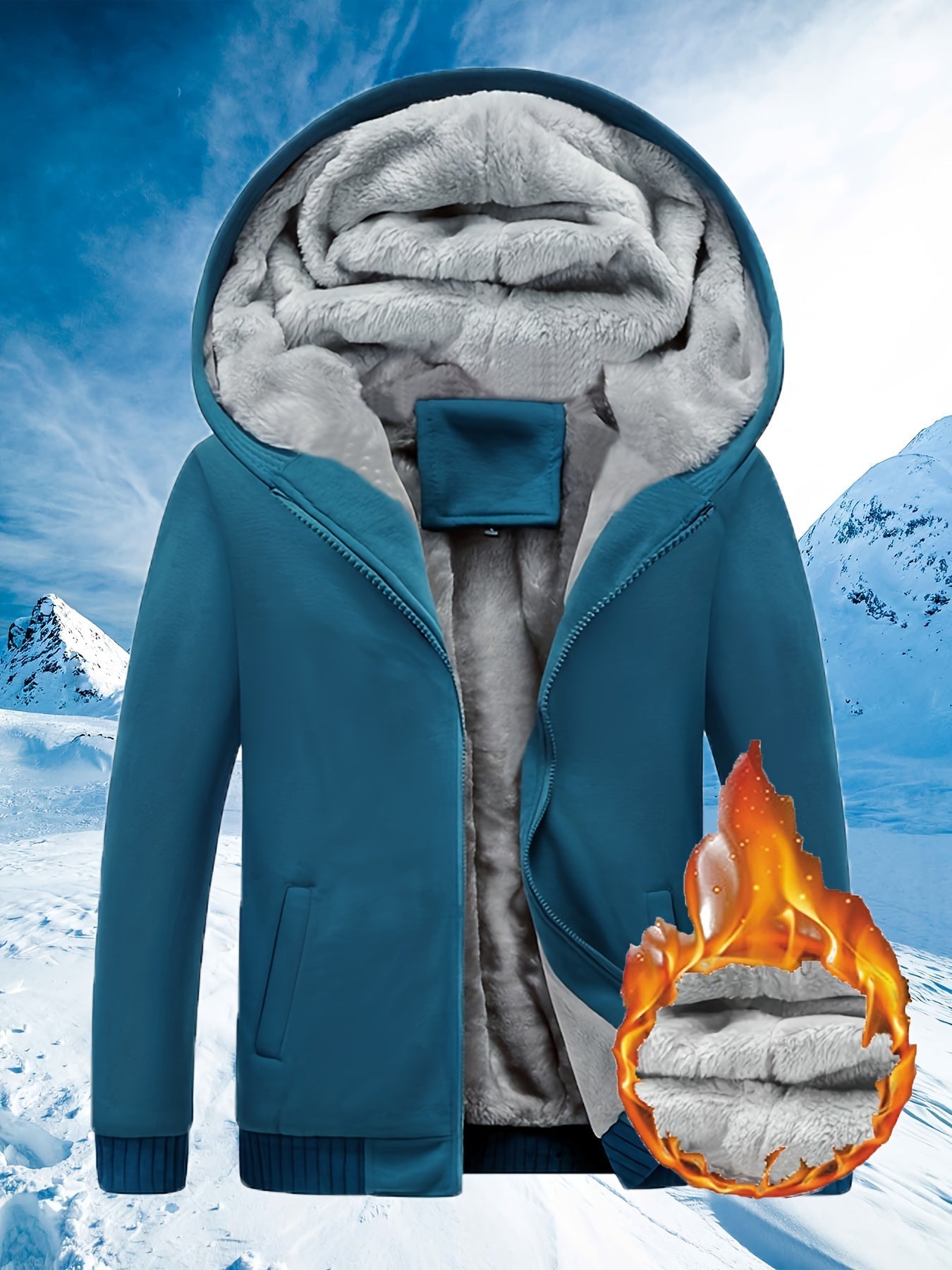 Winter Fleece Jas met Capuchon Warm en Comfortabel - Mode Vibes