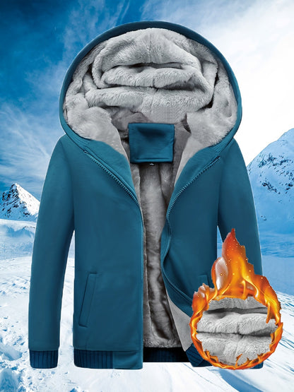 Winter Fleece Jas met Capuchon Warm en Comfortabel - Mode Vibes