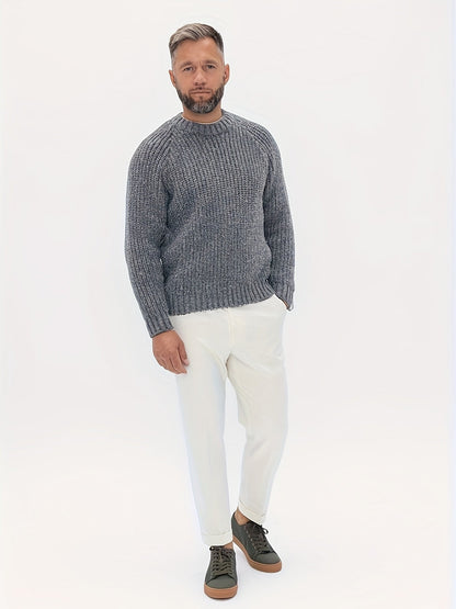 Heren Trui Warm Gebreid Effen Design Elliot