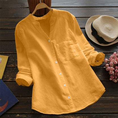 Sofia | camicia ampia in lino-cotone