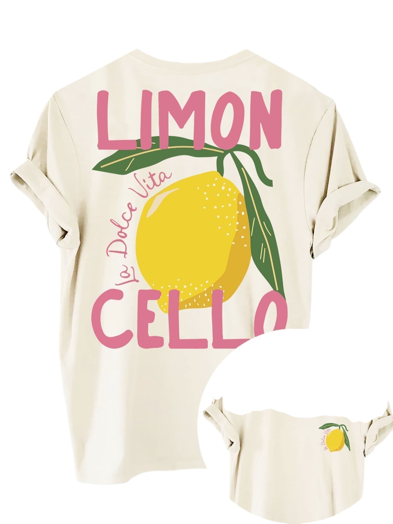 Dames Zomer Shirt met Citroen Print Oranje
