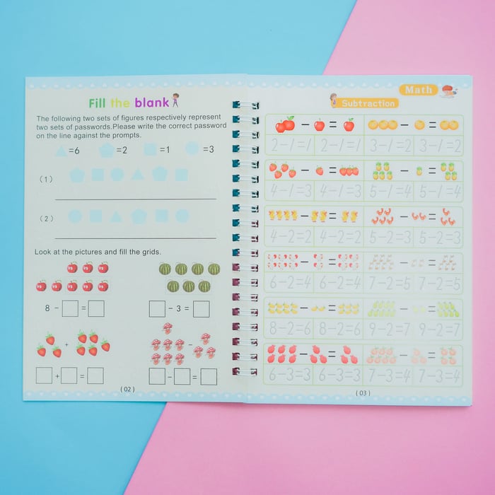 Schrijfoefenboek Herbruikbaar voor Kinderen