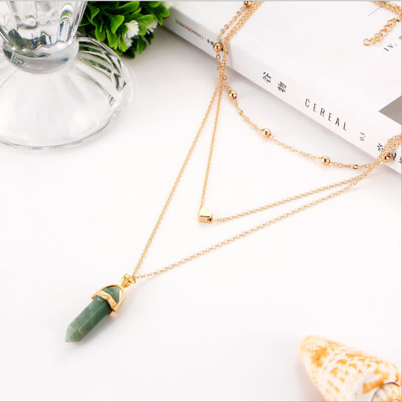 Edelsteen Ketting Natuurlijke Kristal Hexagon Aurora