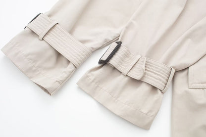 Dames Trenchcoat Lange Trendy Voorjaarsjas met Ceintuur