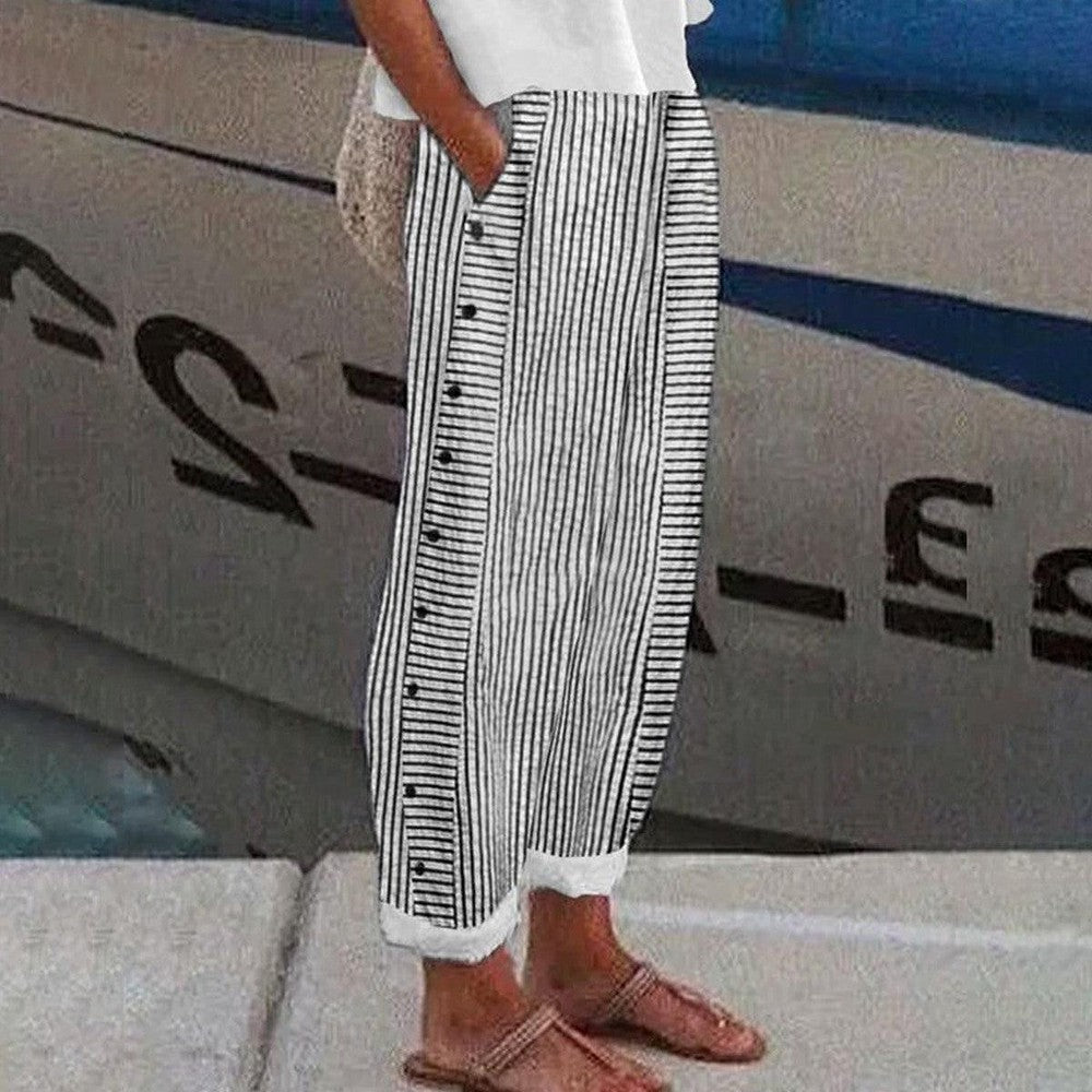 Laura | Pantaloni a righe di lusso