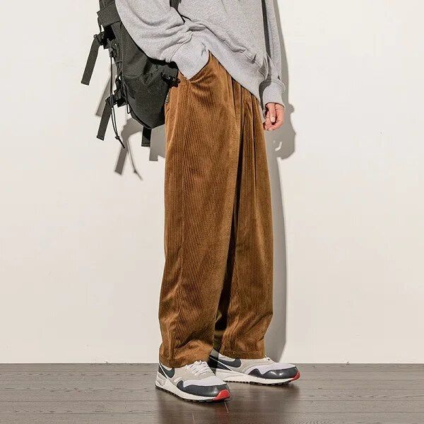 Corduroy Broek Heren Comfortabel Fijn Rib - Mode Vibes
