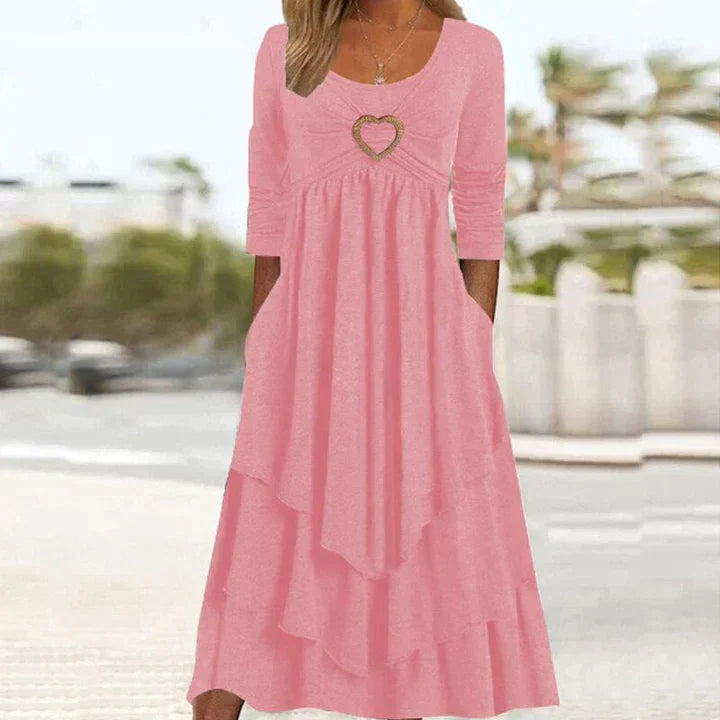 Elegante Avondjurk Simpele Stijl Fleur Model - Mode Vibes