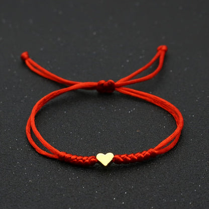 Hartvormige Armband Gevlochten met Fleur Detail - Mode Vibes