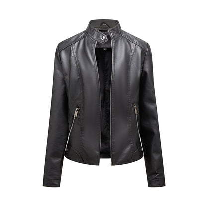 Fleur | Stijlvolle leren jas in de kleur Zwart voor dames in stijl ideaal voor de herfst.