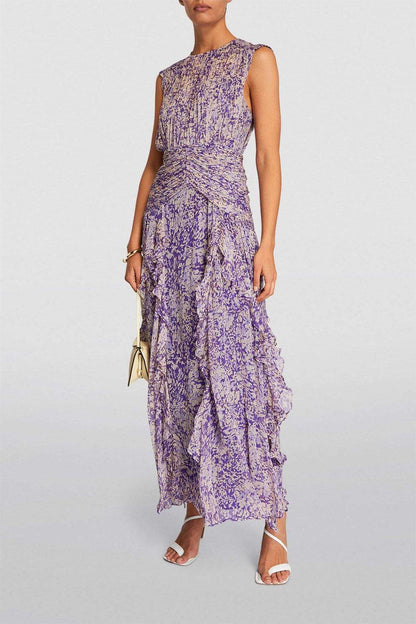 Zomerjurk Vlinderprint Rood Bloemachtig - Mode Vibes