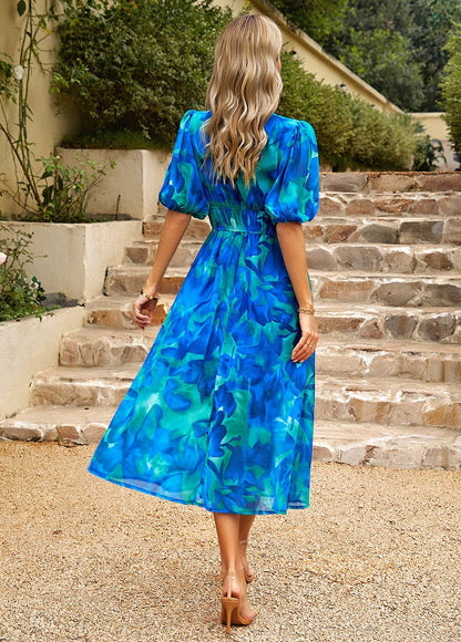 Vrouwelijke Zomerjurk V-hals Mooi Model