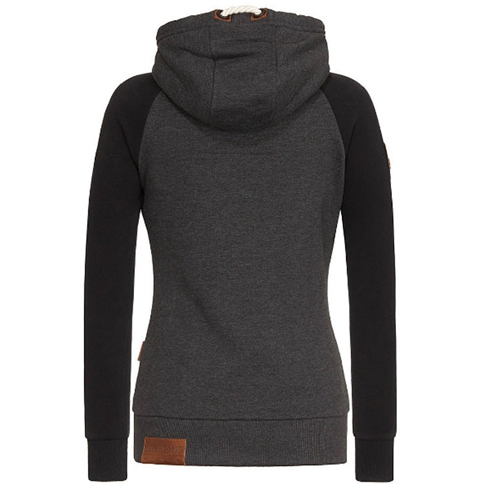 Dames Streetstyle Vest met Capuchon en Rits – Lange Mouwen – Casual & Comfortabel