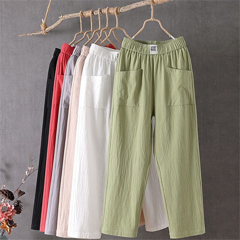 Luna Enkellange Broek voor Dames in Zomerse Stijl