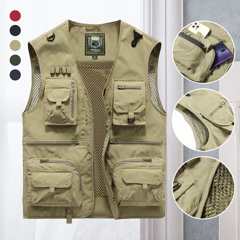 Alessandra | Gilet Cargo in rete con tasche