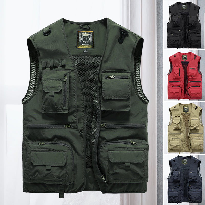 Alessandra | Gilet Cargo in rete con tasche