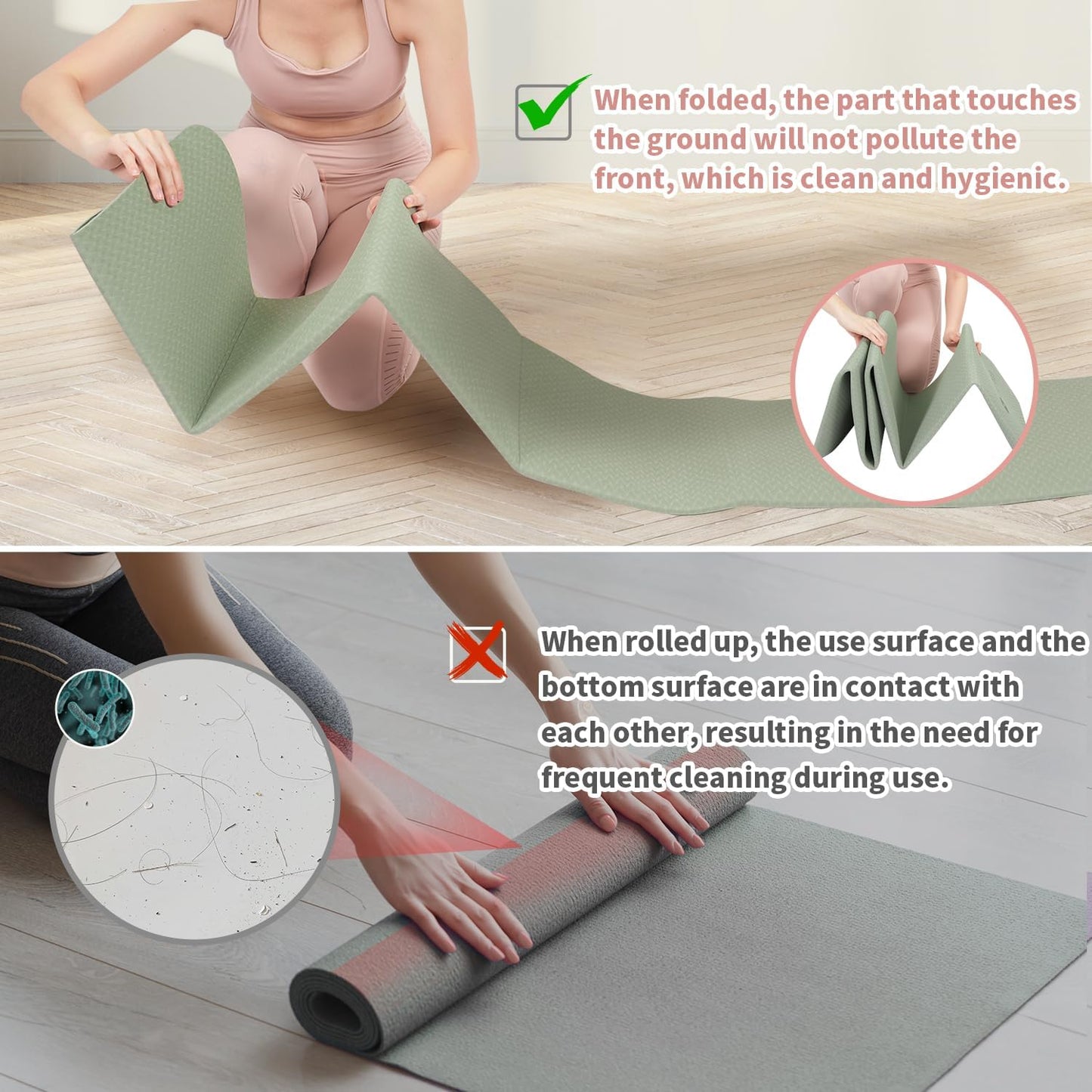 Yogamat Opvouwbaar Dik en Zacht FlexiMat