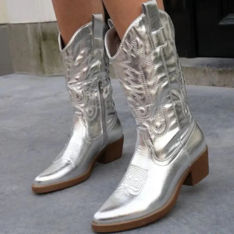 Cowboylaarzen van Metaal Elegant Genève Stijl