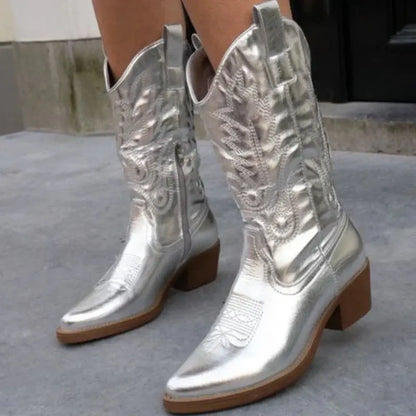 Cowboylaarzen van Metaal Elegant Genève Stijl