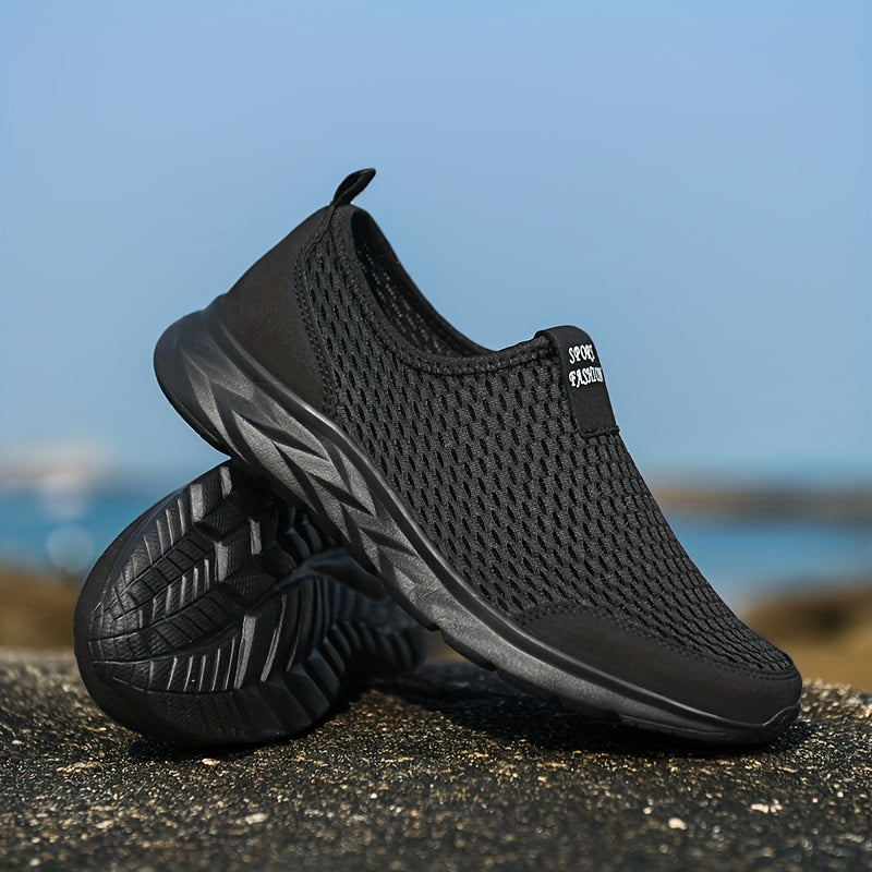 Heren Slip-on Sneakers – Ademend Mesh & Lichtgewicht Comfort – Casual & Sportief