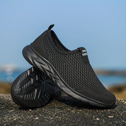 Heren Slip-on Sneakers – Ademend Mesh & Lichtgewicht Comfort – Casual & Sportief