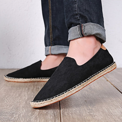 Heren Espadrilles – Casual Instapschoenen met Gevlochten Zool – Lichtgewicht Zomerschoenen