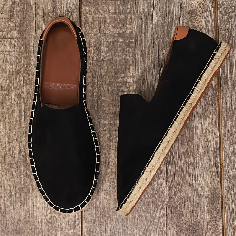 Heren Espadrilles – Casual Instapschoenen met Gevlochten Zool – Lichtgewicht Zomerschoenen