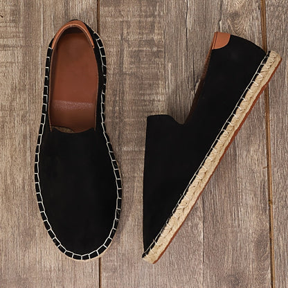 Heren Espadrilles – Casual Instapschoenen met Gevlochten Zool – Lichtgewicht Zomerschoenen