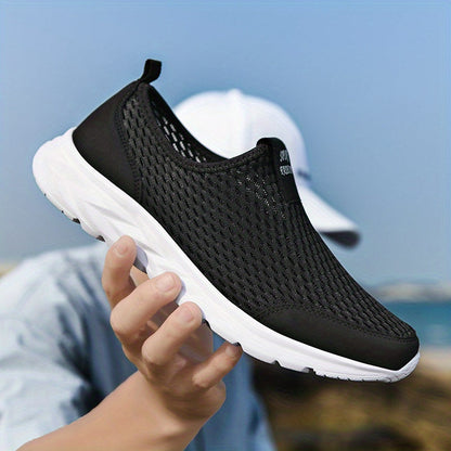 Heren Slip-on Sneakers – Ademend Mesh & Lichtgewicht Comfort – Casual & Sportief