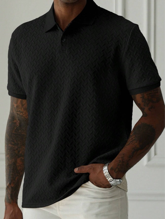 Marino – Heren Polo met Structuur | Slim Fit Casual Zomer Polo Shirt