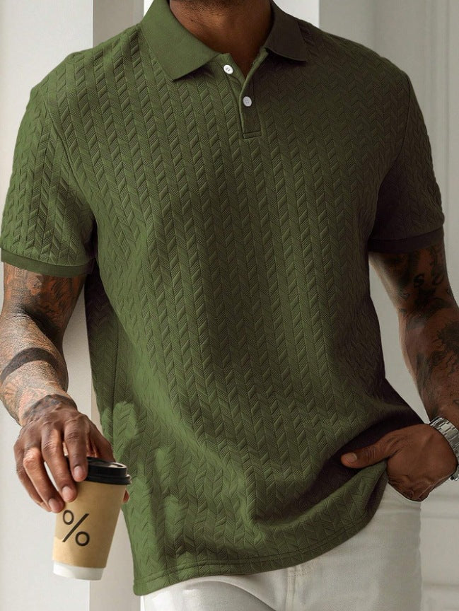 Marino – Heren Polo met Structuur | Slim Fit Casual Zomer Polo Shirt