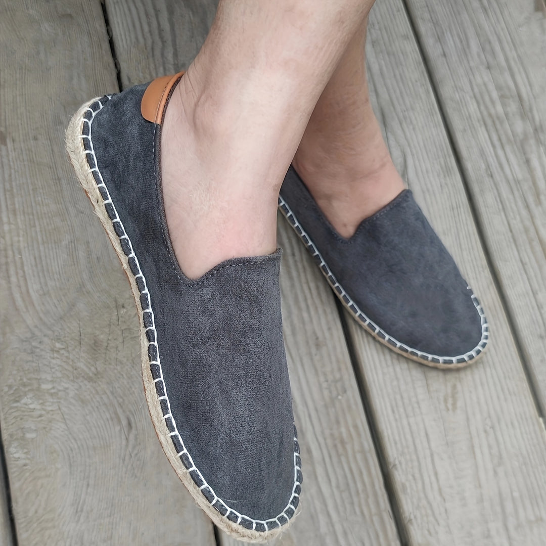 Heren Espadrilles – Casual Instapschoenen met Gevlochten Zool – Lichtgewicht Zomerschoenen