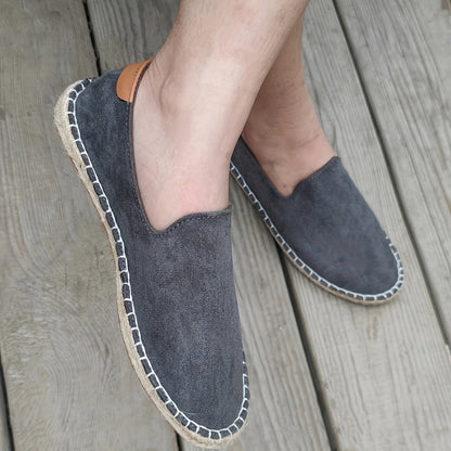 Heren Espadrilles – Casual Instapschoenen met Gevlochten Zool – Lichtgewicht Zomerschoenen