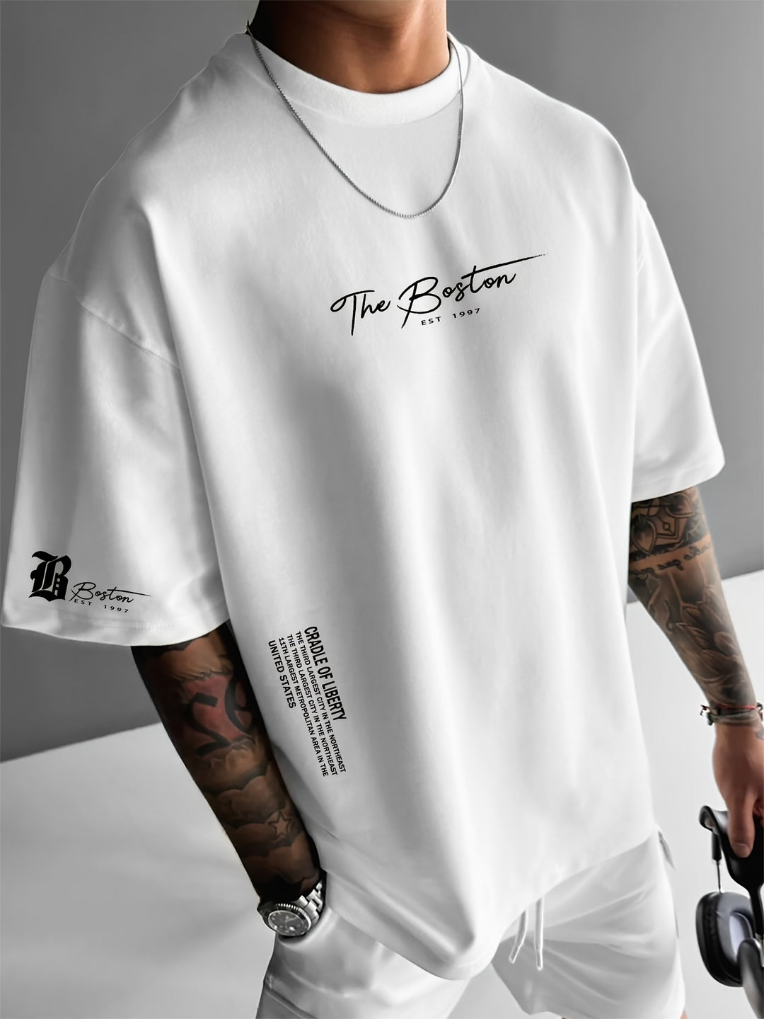 Heren T-Shirt – Streetwear Print & Losse Pasvorm – Casual Zomer Shirt