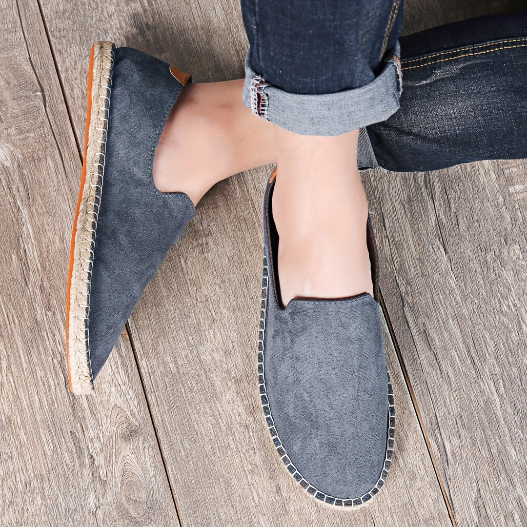 Heren Espadrilles – Casual Instapschoenen met Gevlochten Zool – Lichtgewicht Zomerschoenen