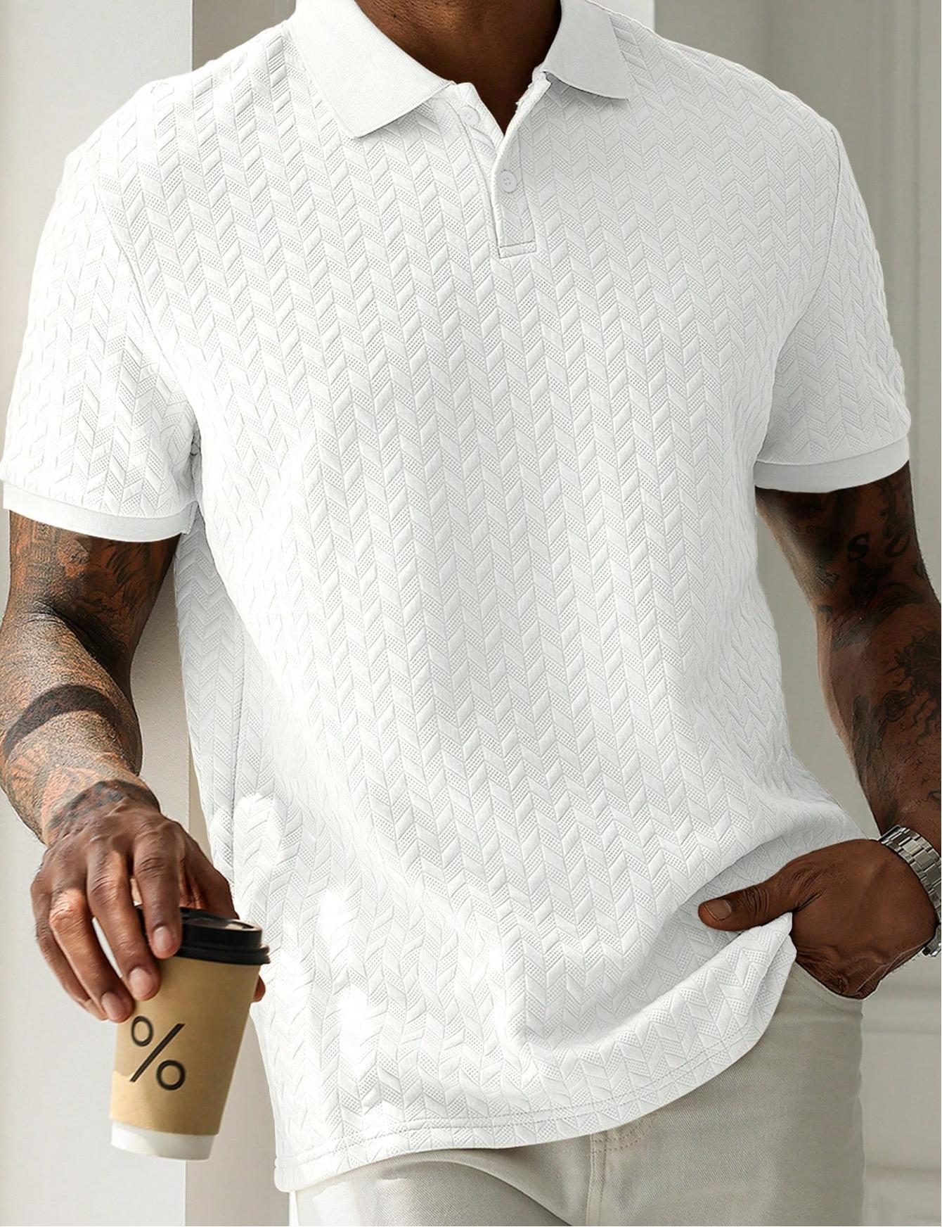 Marino – Heren Polo met Structuur | Slim Fit Casual Zomer Polo Shirt