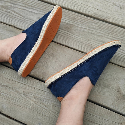 Heren Espadrilles – Casual Instapschoenen met Gevlochten Zool – Lichtgewicht Zomerschoenen