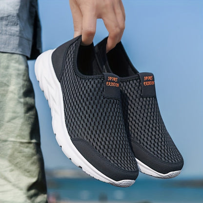 Heren Slip-on Sneakers – Ademend Mesh & Lichtgewicht Comfort – Casual & Sportief