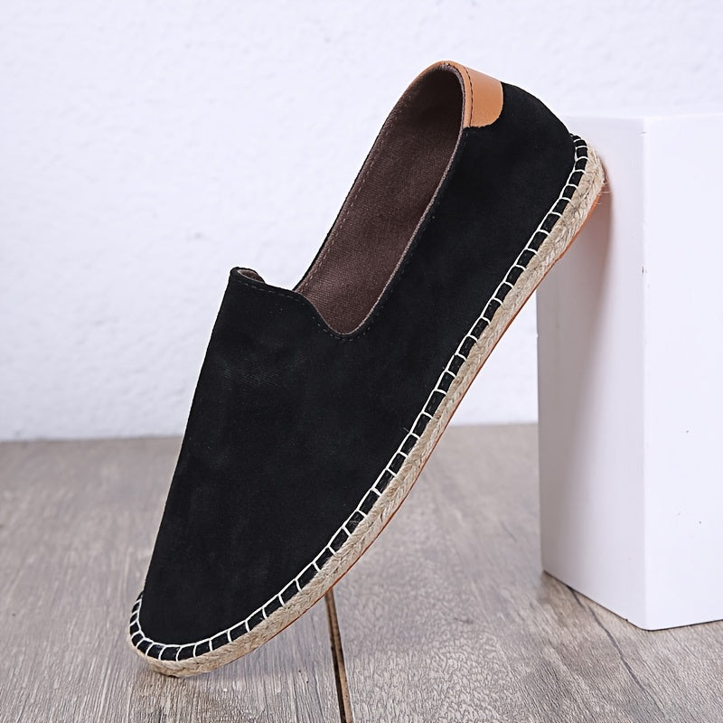 Heren Espadrilles – Casual Instapschoenen met Gevlochten Zool – Lichtgewicht Zomerschoenen