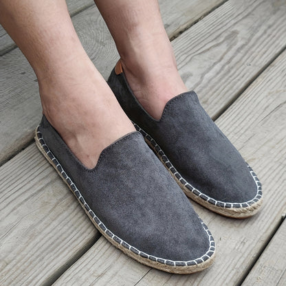 Heren Espadrilles – Casual Instapschoenen met Gevlochten Zool – Lichtgewicht Zomerschoenen