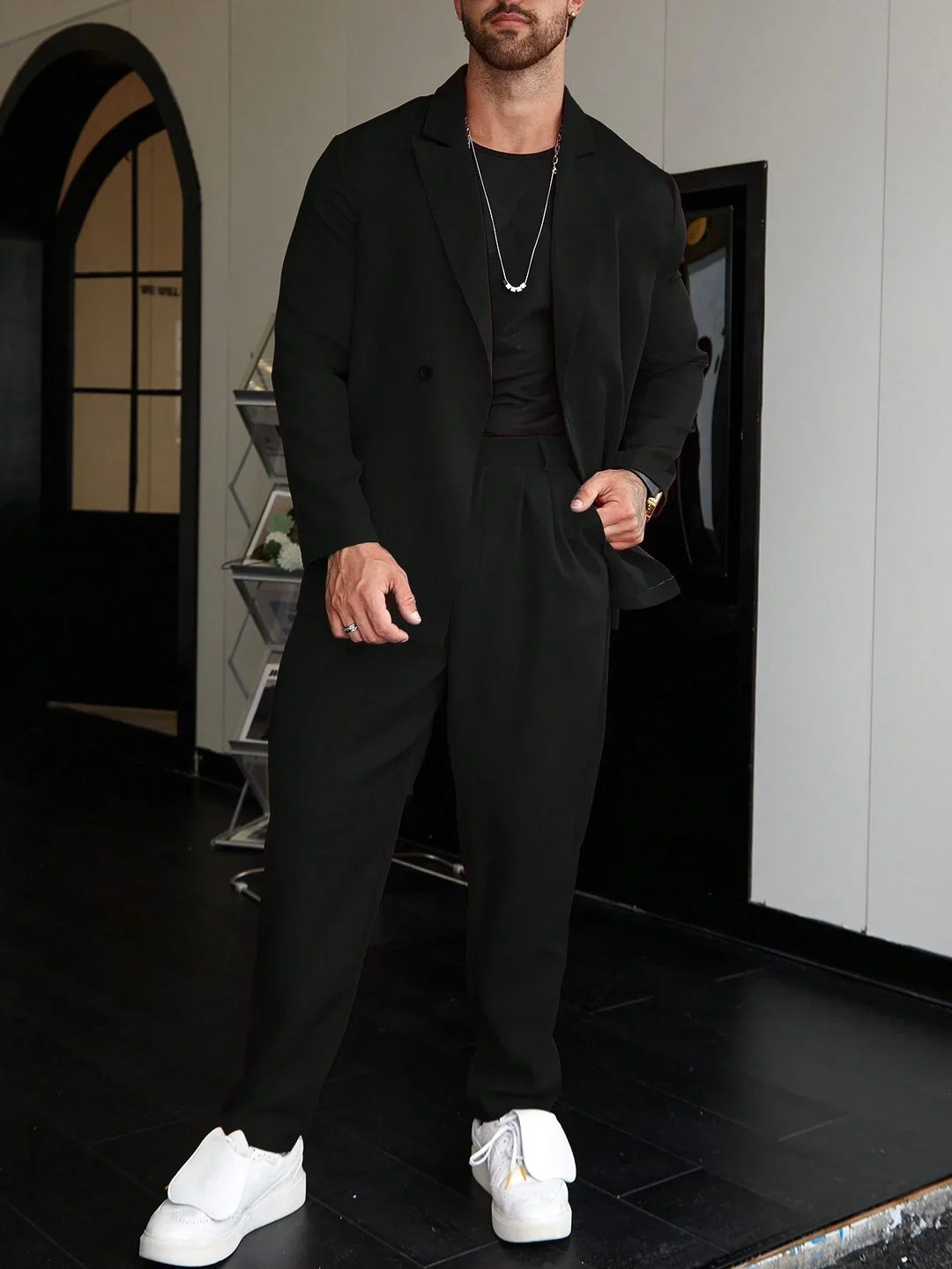 Vincenzo – Heren Slim Fit Pak 2-Delig met Blazer en Pantalon